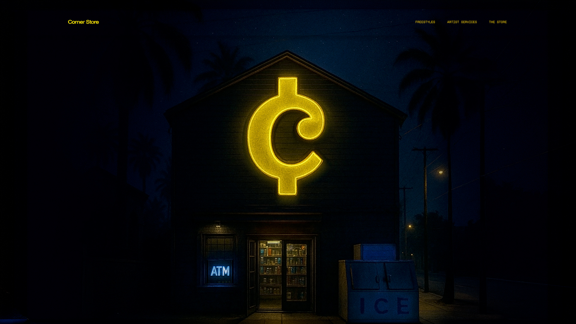 Corner Store web design hero